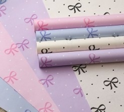 좋은 가격 폴카 도트 보우 크래프트 종이 럭켓 포장 종이 온라인으로