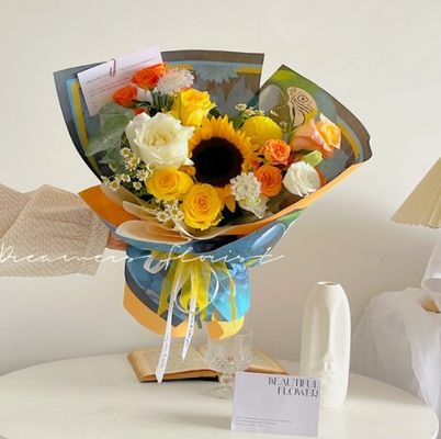 좋은 가격 빅토리아의 원본 인쇄 종이, 두 번 포장 된 꽃 종이, 신선한 꽃 줄기 포장, 축제 꽃 줄기 DIY 꽃 재료 온라인으로