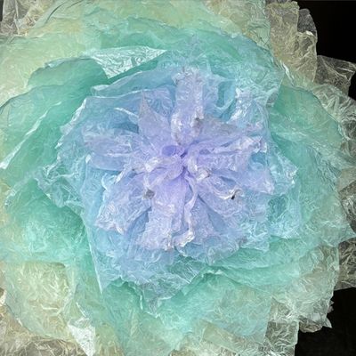 좋은 가격 물 막연한 두꺼운 색상의 유리 컵 플라워 아트 포장용 종이 최소화 디자인과 6 가닥 유리 질감 온라인으로