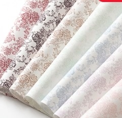 Florist Wrapping Bouquet Packing Paper 3D Cotton Key Paper Star River Rose Love Flower Packaging Paper