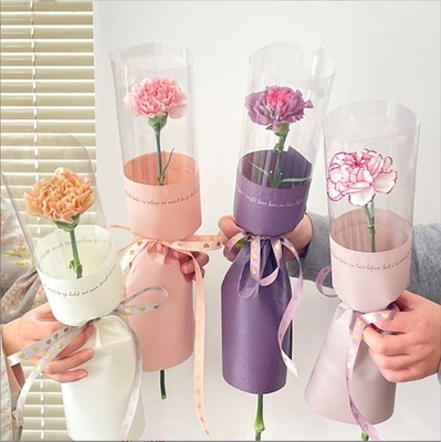 여신 단일 작은 꽃다발 포장 투명한 오프 방수 필름 포장 된 꽃 종이 DIY 재료 꽃 가게