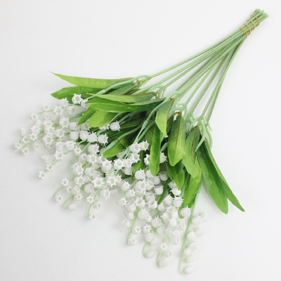 좋은 가격 Simulated green plants, lily of the valley, wedding bouquet, home decoration, flower supplies, white high-end decoration, wedding decoration 온라인으로