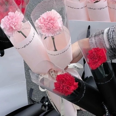 좋은 가격 어머니날 단일 꽃 포장지, 단일 장미 꽃받침 포장지, 고구마 꽃 포장지, 단일 가방 온라인으로