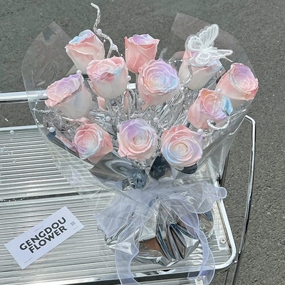 좋은 가격 해녀 공주 스타 강 꿈 소프 영원한 꽃 11꽃 완성 된 꽃받침 퀴시 축제 생일 선물 온라인으로
