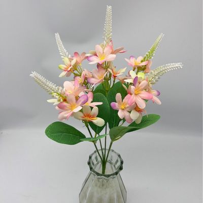 좋은 가격 5-갈래 시뮬레이션 소형 야생 국화 플라스틱 꽃 웨딩 소품 부케 온라인으로