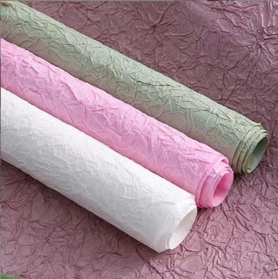 좋은 가격 다양한 색상의 DIY 주름 꽃 포장지, 수제 석재 질감 내부 안감 종이, 발렌타인 데이에 완벽 온라인으로