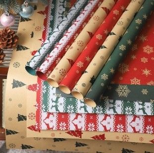 좋은 가격 크리스마스 트리 꽃 포장용 종이 크래프트 종이 DIY 편의를 위해 여러 가지 색상 온라인으로