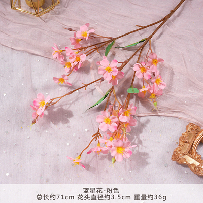 좋은 가격 Blue Star Flower Simulation Flower Fake Bouquet Artificial Silk Flower Plastic Insertion Floral Decoration Wedding Decoration Living Room Decoration 온라인으로