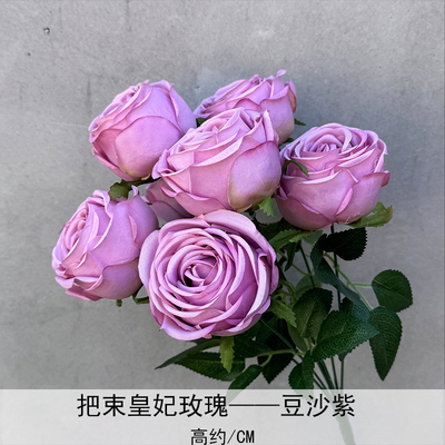 좋은 가격 고급 웨딩 콩 모래 보라색 나비 오키데아 장미 웨딩 시뮬레이션 꽃 웨딩 홀 도로 가이드 천장 꽃 배열 온라인으로