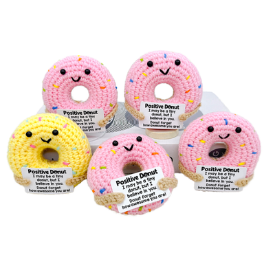 좋은 가격 Handmade Donut Crochet Plush, Eco-Friendly Textile & Fabric Emotional Support Gift 온라인으로