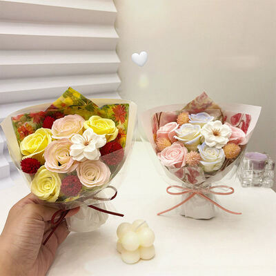 좋은 가격 크리스마스와 발렌타인 데이를 위한 베스트셀러 천연 비누 꽃 꽃다발 장미, 생일과 결혼식에 딱 맞습니다. 온라인으로